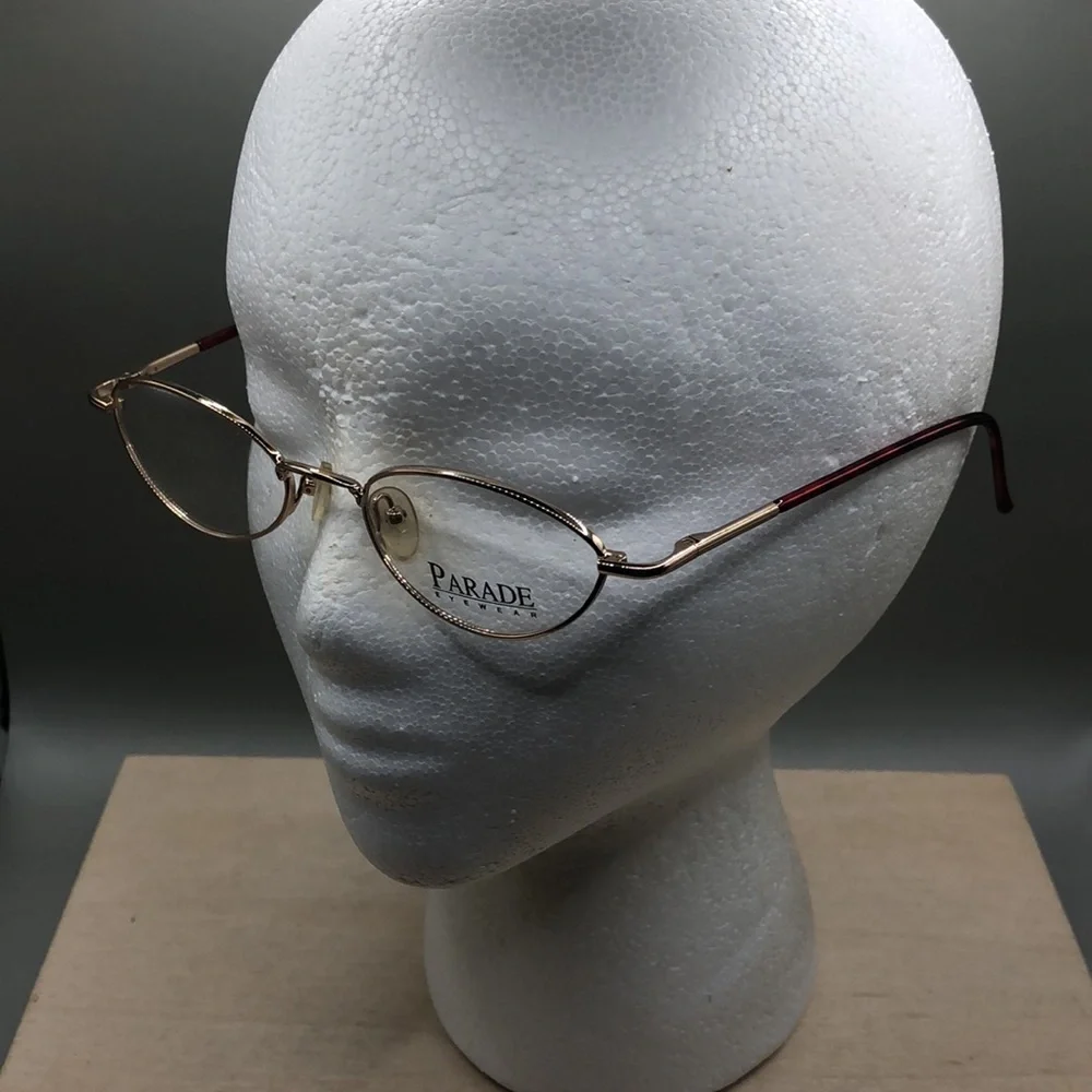 Parade 1507 Gold Red Brown Eyeglasses Frame 49-18-135